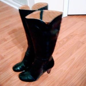 Sexy  Sassy Soft Velvet Black leather Boots!